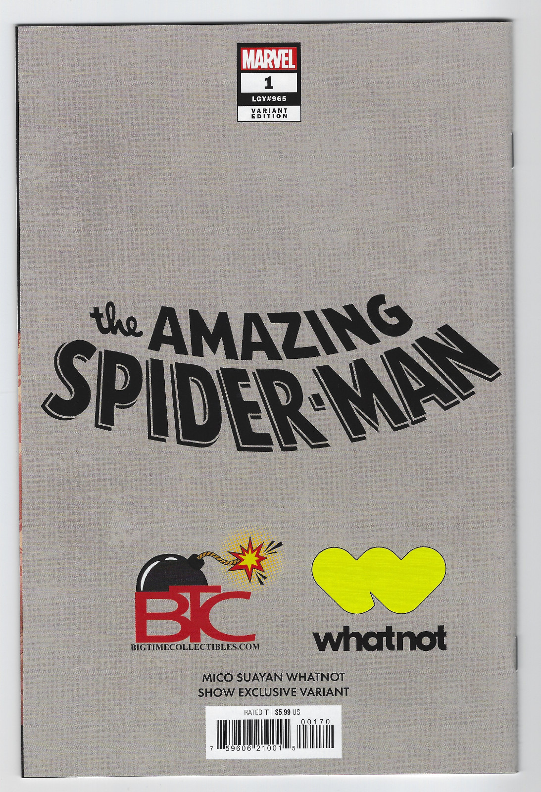 Amazing Spider-Man #1 C2E2 Mico Suayan Virgin B&W Cover LTD 500
