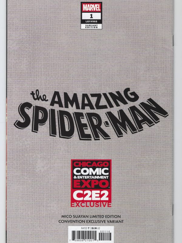 Amazing Spider-Man #1 Mico Suayan Trade Dress C2E2 Exclusive 2025 MARVEL COMICS
