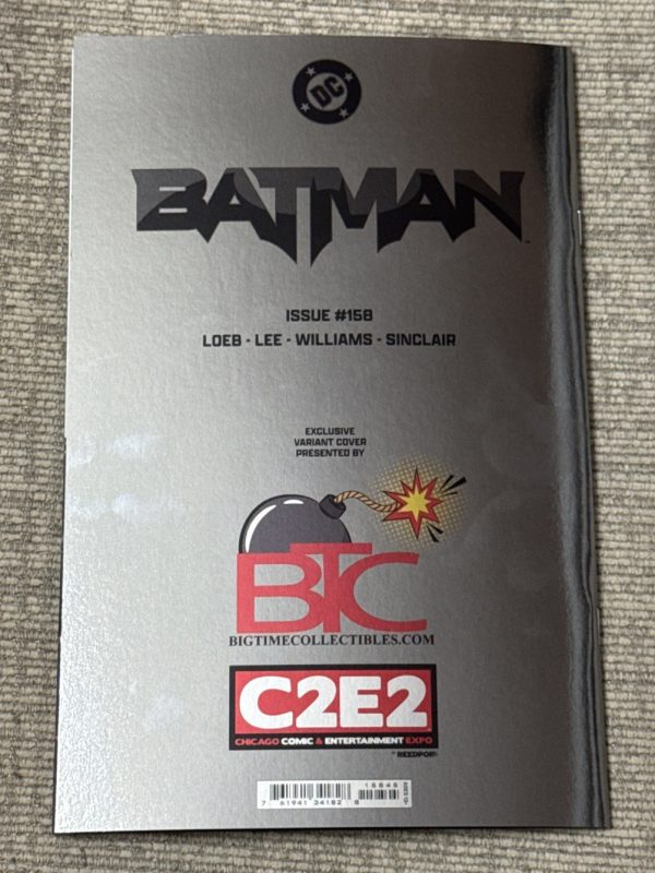 BATMAN #158 BATMAN/HUSH LOGO C2E2 EXCLUSIVE FOIL VARIANT Ltd, 1,000 NM/M