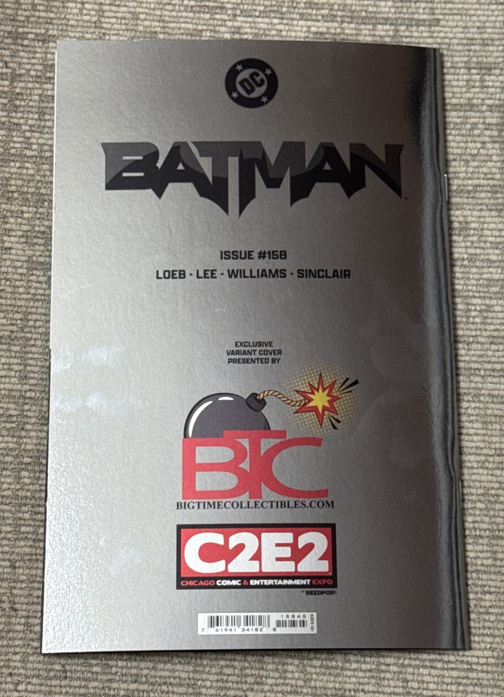 BATMAN #158 BATMAN/HUSH LOGO C2E2 EXCLUSIVE FOIL VARIANT Ltd, 1,000 NM/M