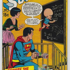 Superman #224 DC Comics Beware The Super-Genius Baby Curt Swan 1970