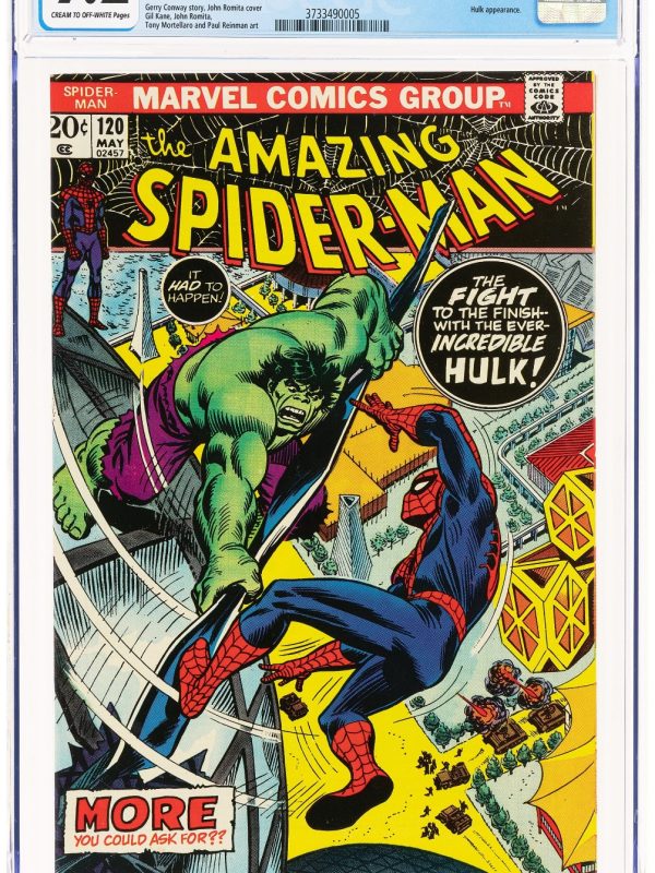 Amazing Spider-Man #120 - Marvel Comics 1973 CGC 9.2 Hulk appearance.