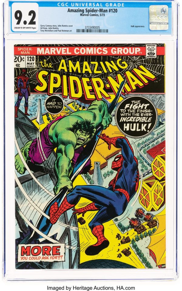 Amazing Spider-Man #120 - Marvel Comics 1973 CGC 9.2 Hulk appearance.