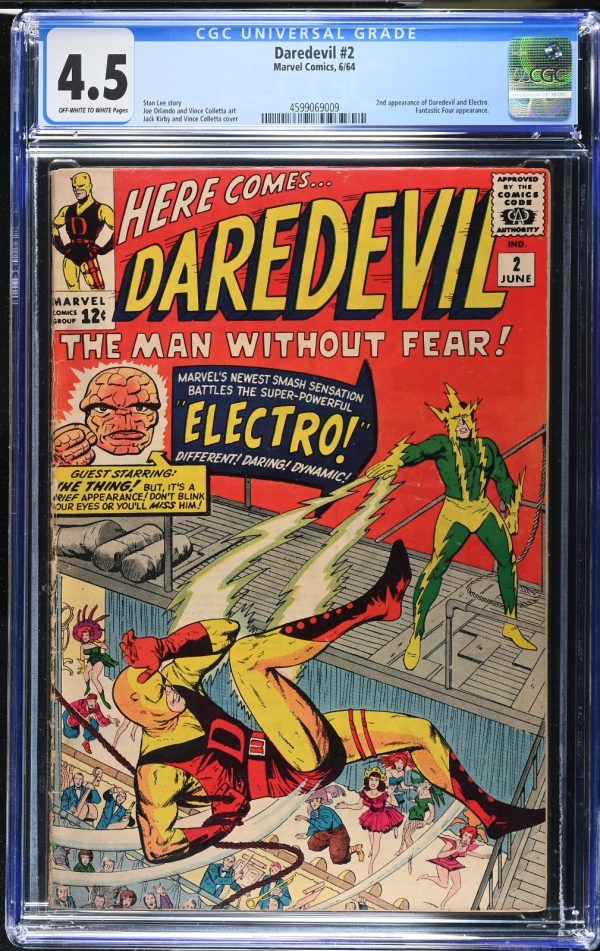 Daredevil (1964) #2 CGC 4.5 2nd Appearance Daredevil - Electro - Kirby Cover