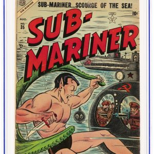 Sub-Mariner Comics #35 (Atlas, 1954) CGC VG 4.0 Namor Origin & Human Torch