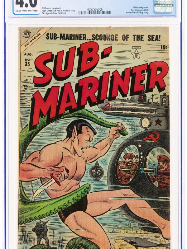 Sub-Mariner Comics #35 (Atlas, 1954) CGC VG 4.0 Namor Origin & Human Torch