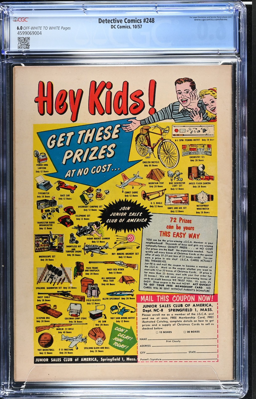 Detective Comics #248 DC Comics 1957 Batman CGC 6.0 Sheldon Moldoff Cover