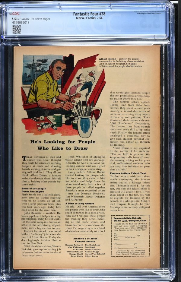 Fantastic Four #28 (1964) 1st X-Men Crossover CGC 5.5 Puppet Master & Tinker App