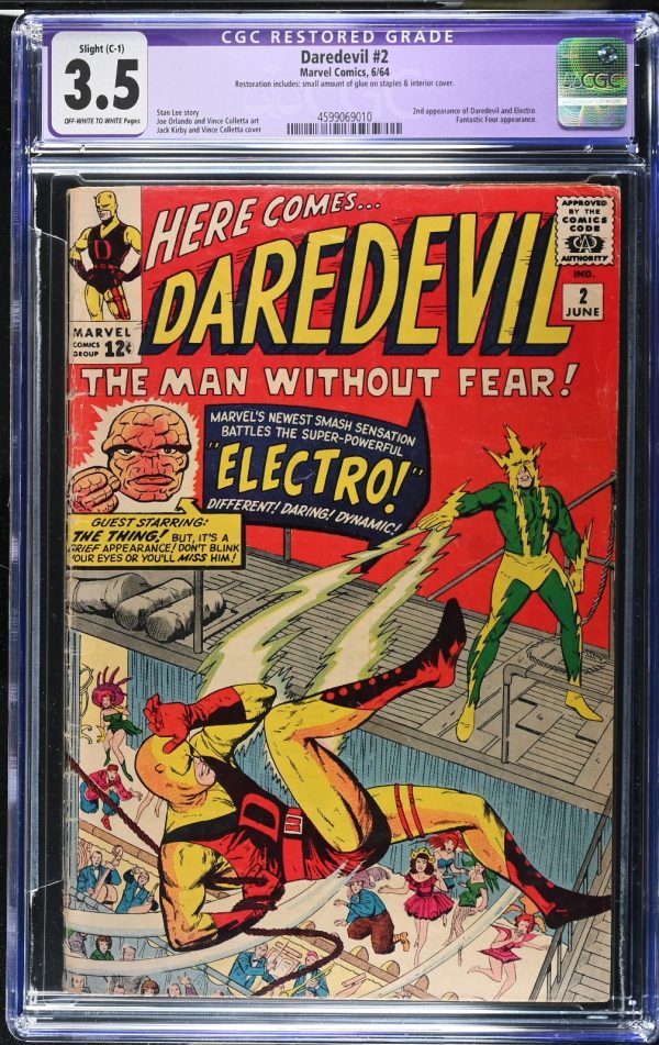 Daredevil #2 - CGC 3.5 - KEY 2nd Appearance of Daredevil & Electro