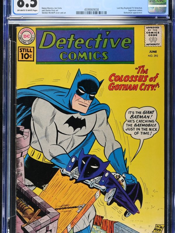 Detective Comics #292 1961 CGC 8.5 VF+ White Pages Batwoman App & Superman Cameo