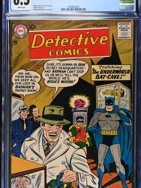Detective Comics #242 1957 CGC 6.5 WHITE PAGES High Definition Scans**