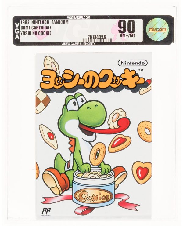 Brand New Japanese FAMICOM Yoshi's Cookie 1992 VGA 90 NM+/MT Graded UNOPENED