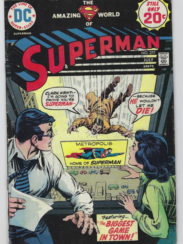 Superman 277 DC Comics Neal Adams Elliot Maggin Curt Swan 1974
