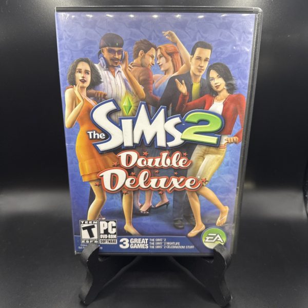 Sims 2: Double Deluxe (PC) Case & Manual With Sims 3 Showtime Expansion Disc