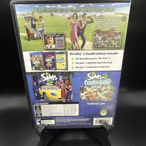 Sims 2: Double Deluxe (PC) Case & Manual With Sims 3 Showtime Expansion Disc