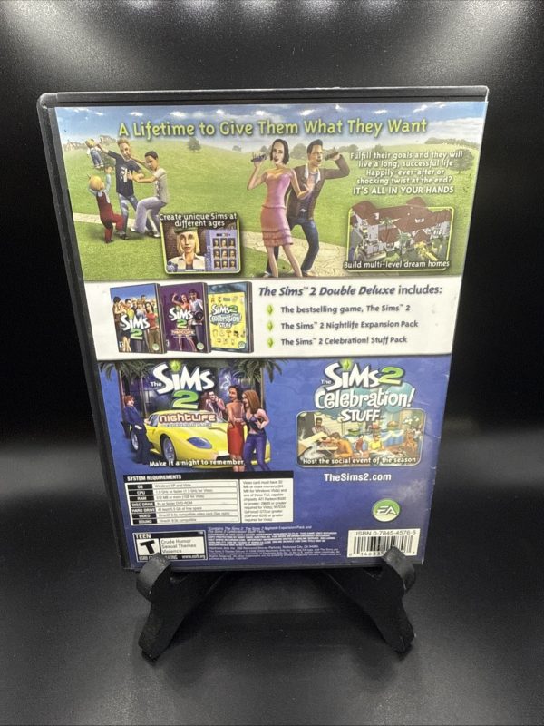 Sims 2: Double Deluxe (PC) Case & Manual With Sims 3 Showtime Expansion Disc