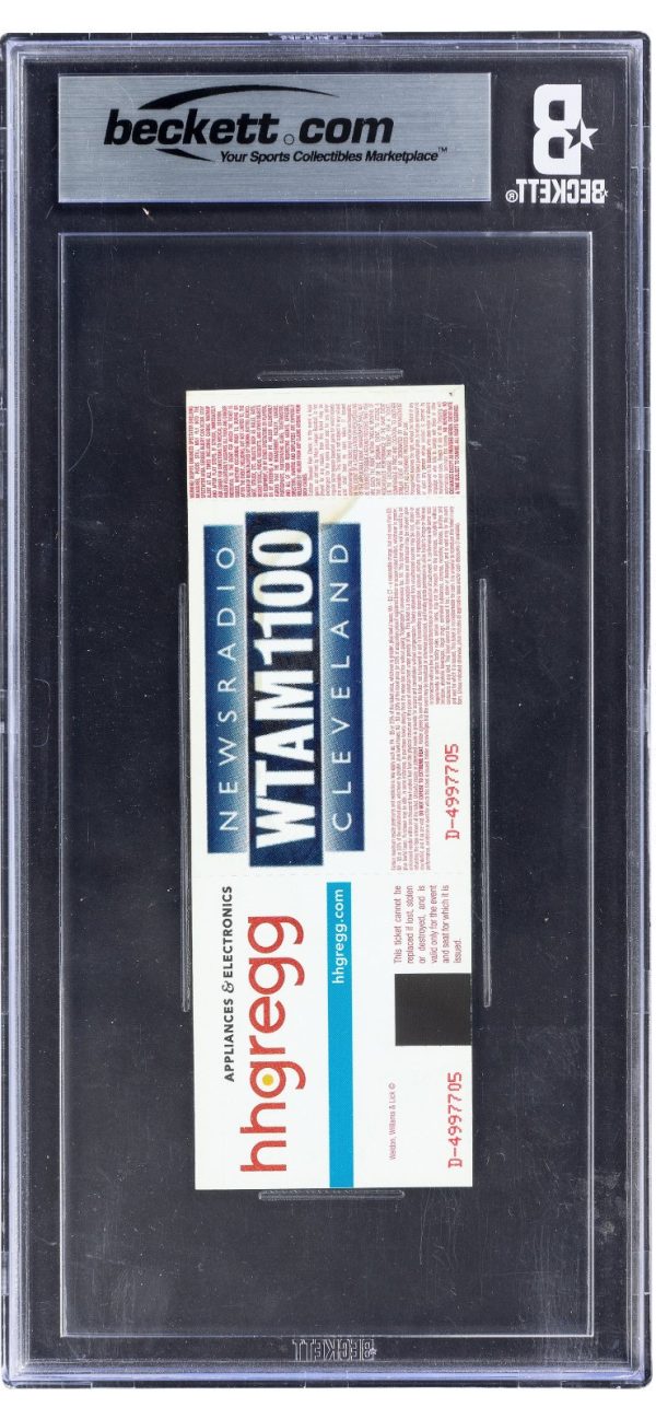 2004 LEBRON JAMES 16 POINTS WINE & GOLD SCRIMMAGE FULL TICKET 10/10/04 BECKETT 4