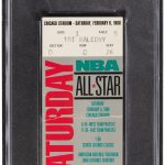 1988 NBA All-Star Game Saturday Michael Jordan Foul Line Slam Dunk Ticket PSA 2