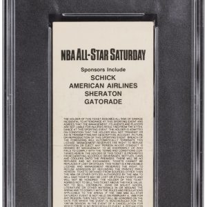 1988 NBA All-Star Game Saturday Michael Jordan Foul Line Slam Dunk Ticket PSA 2