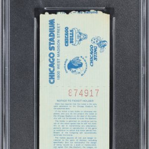1984 Michael Jordan & Hakeem Olajuwon 1st NBA Matchup Ticket ROOKIE PSA 2 POP 2!