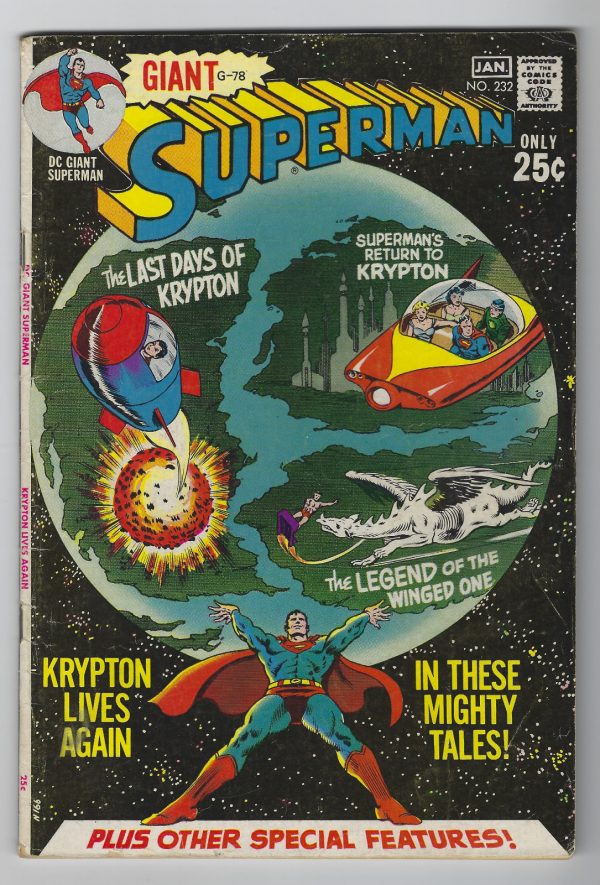Superman #232 Return to Krypton! DC Comics Book VG+