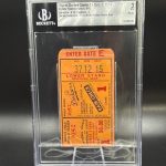 1952 World Series Game 1 Jackie Robinson WS HR # 1 Ticket Stub BECKETT 3 VG