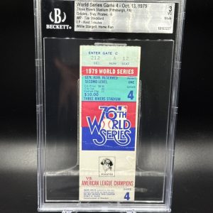 1979 WORLD SERIES Game 4 Ticket Stub Orioles Pirates Beckett 3 VG Stargell HR