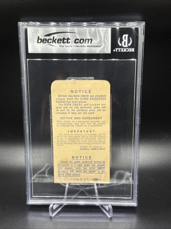 1953 World Series Ticket GAME 5 MICKEY MANTLE GRAND SLAM YANKEES Beckett 5 EX