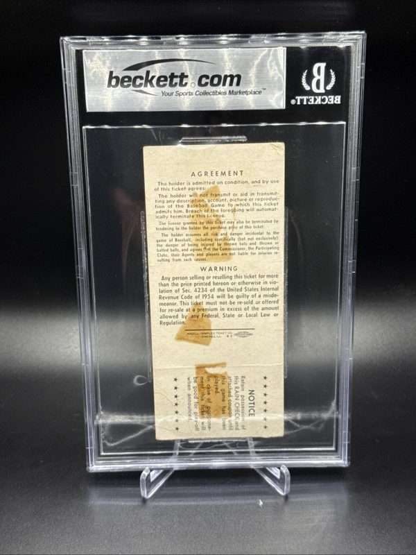 1963 MLB All Star Game Ticket Stub Cleveland Stadium Willie Mays MVP Beckett 3