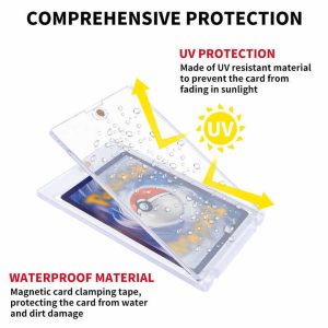 25 Pack Collectibles 35pt One Touch Magnetic Trading Card Holder UV Protection