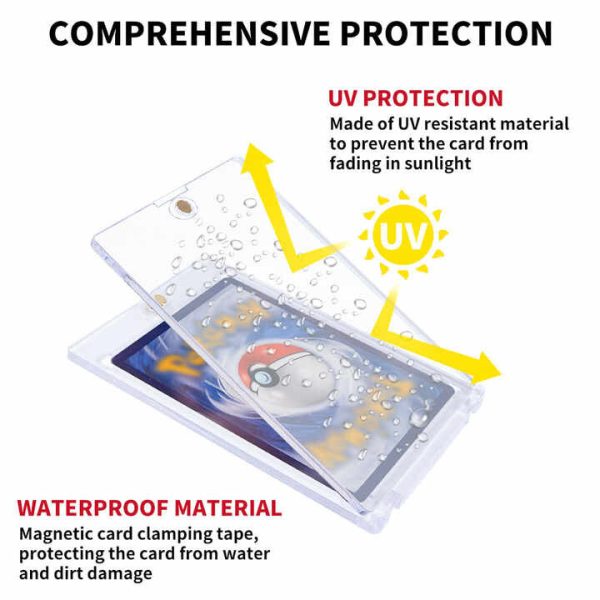 25 Pack Collectibles 35pt One Touch Magnetic Trading Card Holder UV Protection