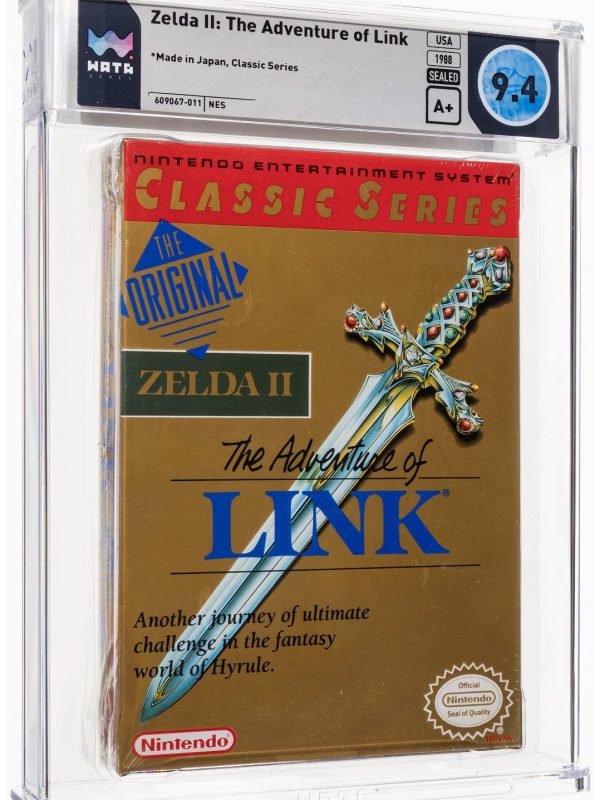Zelda II 2 The Adventures of Link New Nintendo NES Sealed WATA VGA Grade 9.4 A+