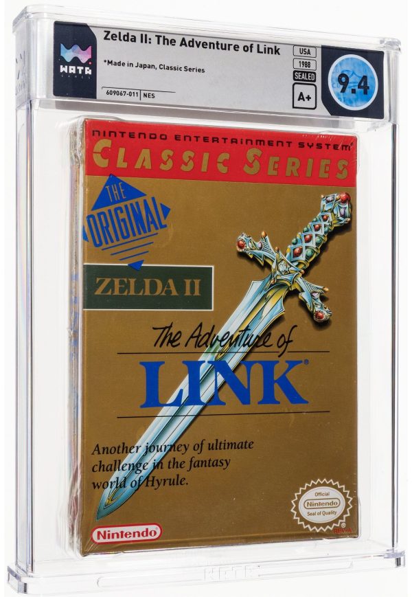 Zelda II 2 The Adventures of Link New Nintendo NES Sealed WATA VGA Grade 9.4 A+