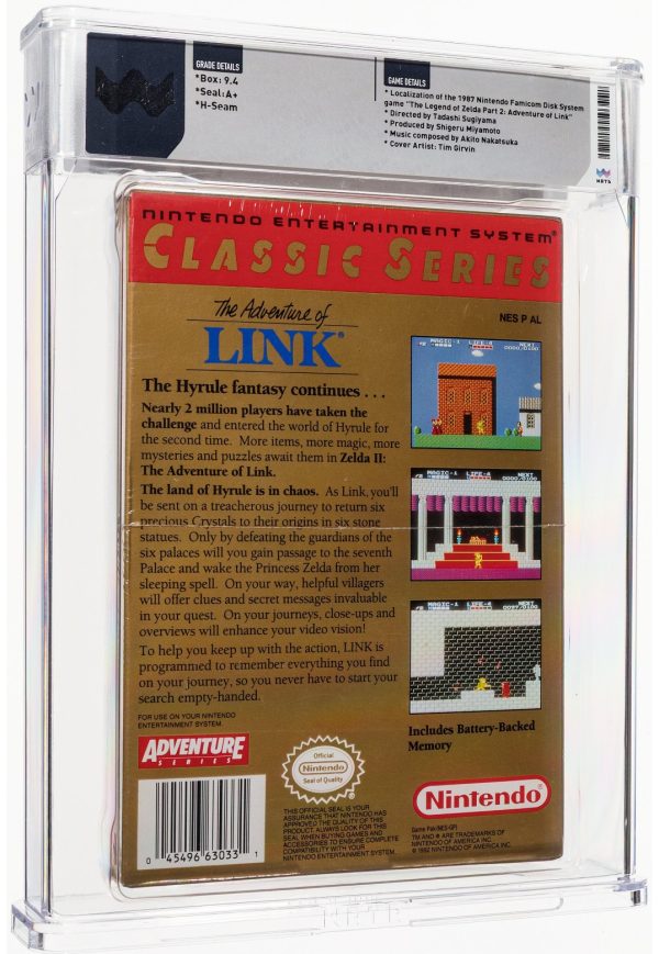 Zelda II 2 The Adventures of Link New Nintendo NES Sealed WATA VGA Grade 9.4 A+