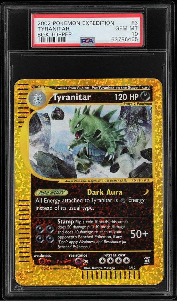 Expedition Box Topper #3 Tyranitar Jumbo Holo Pokemon PSA 10 Gem Mint