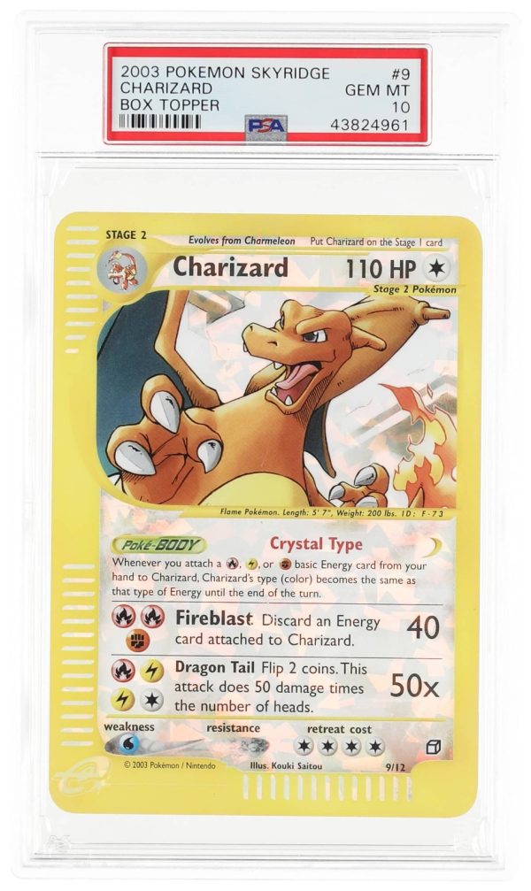 2003 Pokémon Skyridge Charizard Box Topper PSA Gem Mint 10