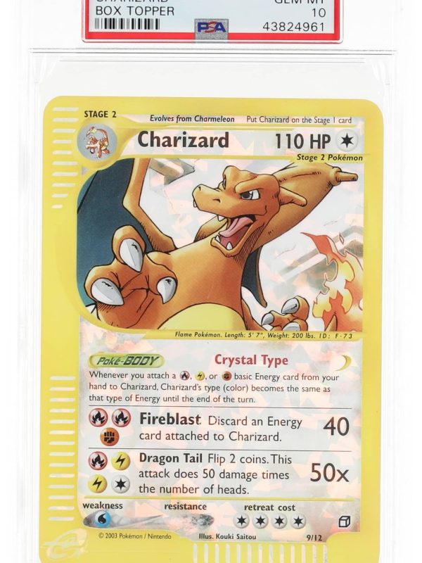 2003 Pokémon Skyridge Charizard Box Topper PSA Gem Mint 10