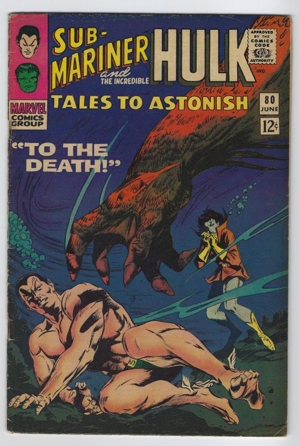 TALES TO ASTONISH 80 - VG+ SUB-MARINER - MOLE MAN - INCREDIBLE HULK (1966)