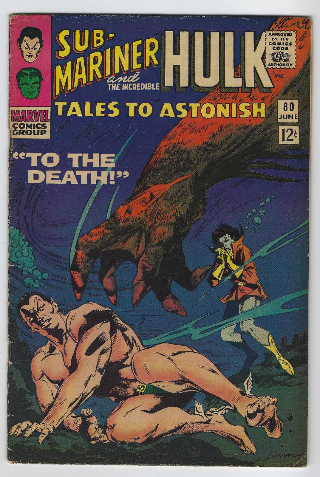 TALES TO ASTONISH 80 - VG+ SUB-MARINER - MOLE MAN - INCREDIBLE HULK (1966)