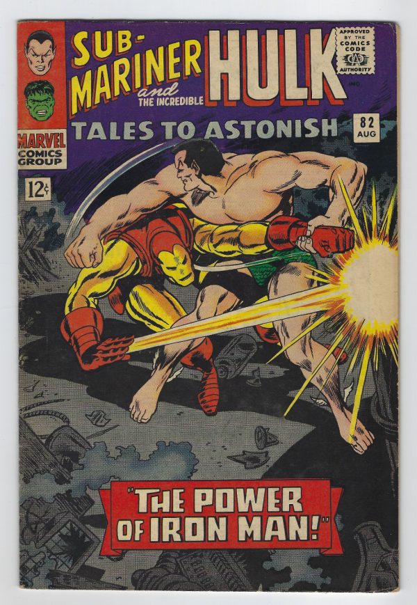 Marvel Comics TALES TO ASTONISH #82 SUB-MARINER And Incredible HULK VF+