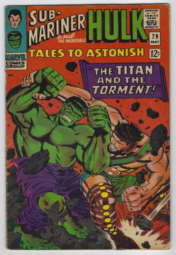 TALES TO ASTONISH #79 VG, Colan Sub-Mariner, Kirby Hulk, Marvel Comics 1966