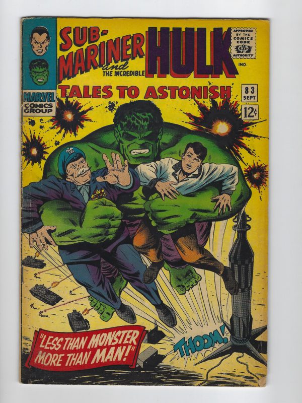 Tales to Astonish #83 Fine Incredible HULK Sub-MARINER 1966 MARVEL