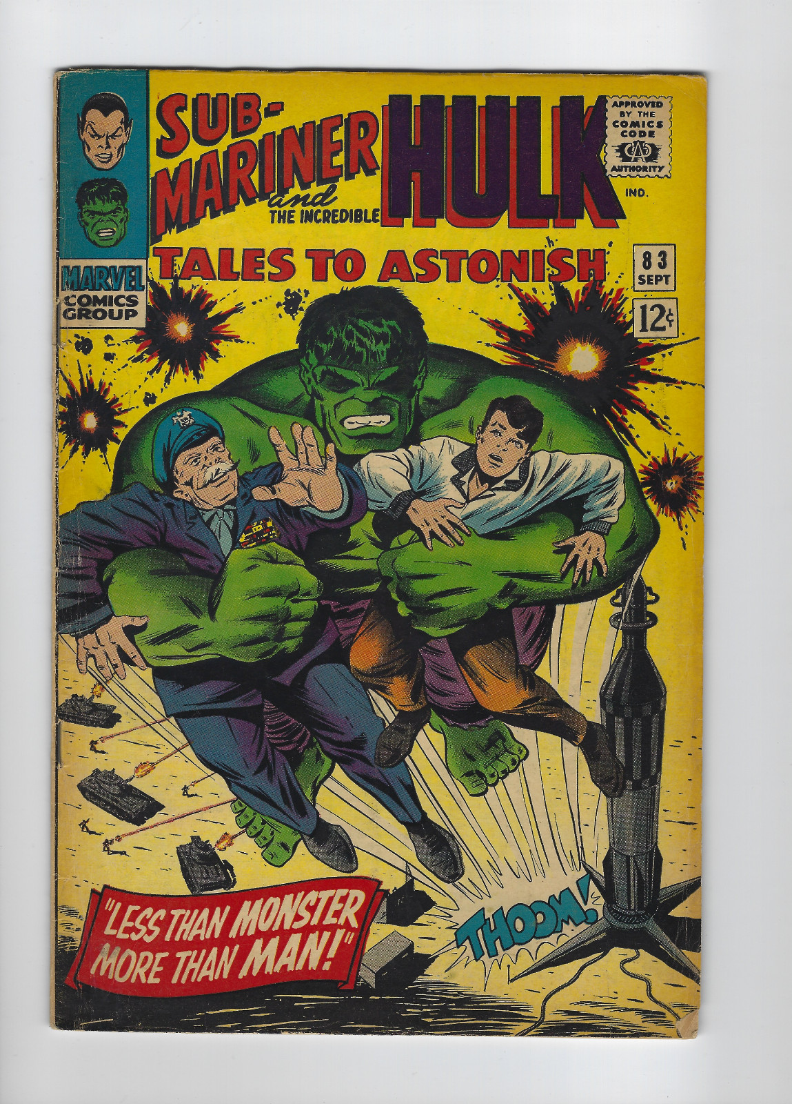 Tales to Astonish #83 Fine Incredible HULK Sub-MARINER 1966 MARVEL