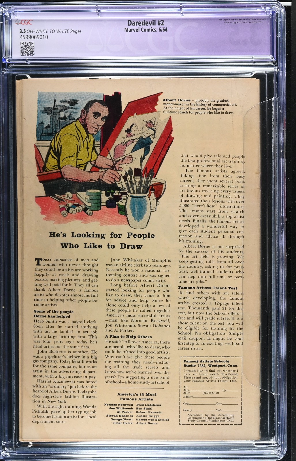 Daredevil #2 - CGC 3.5 - KEY 2nd Appearance of Daredevil & Electro