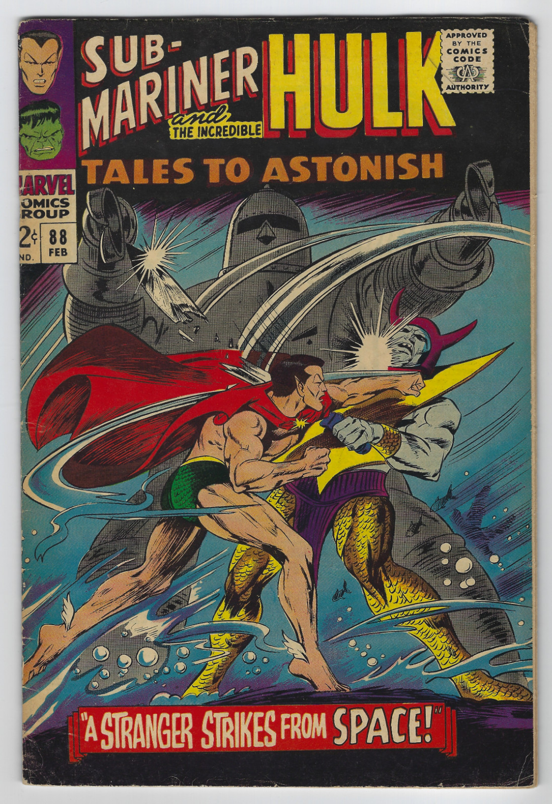 Tales to Astonish 88 (VF) Colan cover Everett SUBMARINER Gil Kane HULK 1967