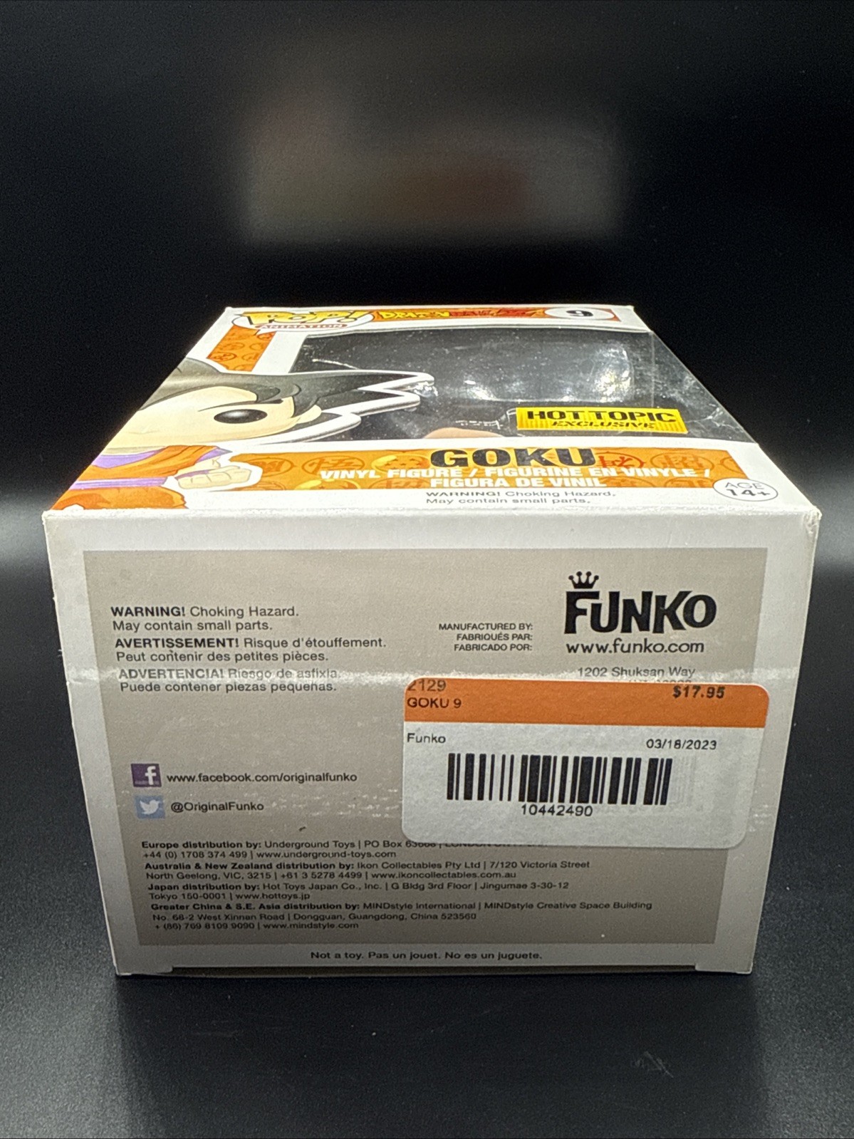 Funko Pop! Vinyl: Dragon Ball - Goku - Hot Topic (Exclusive) #9