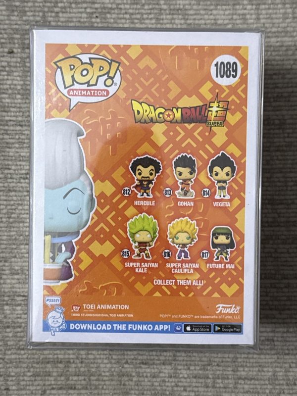 Funko Pop 1089 Whis Eating Noodles FUNimation Exclusive Dragon Ball Super W Case