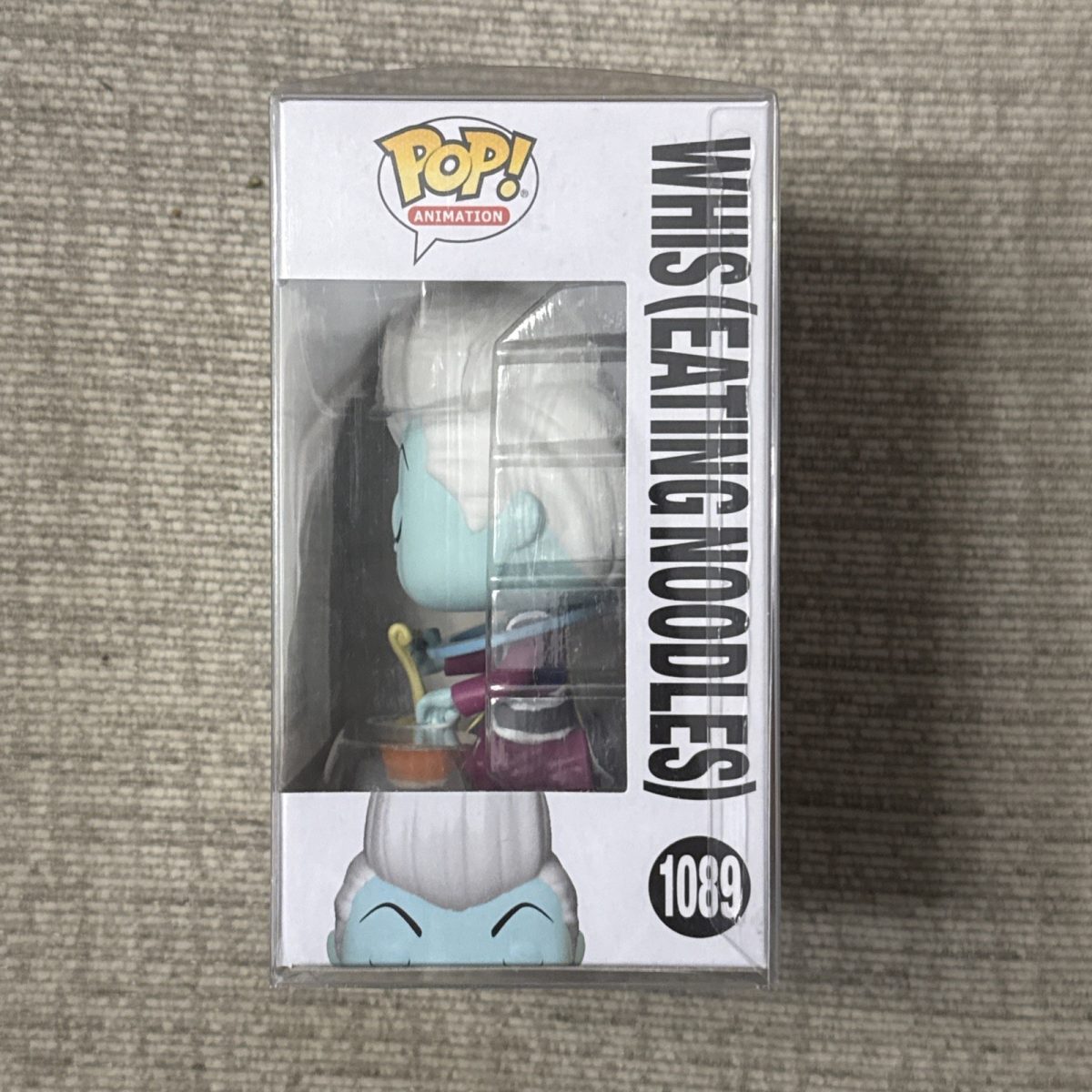 Funko Pop 1089 Whis Eating Noodles FUNimation Exclusive Dragon Ball Super W Case
