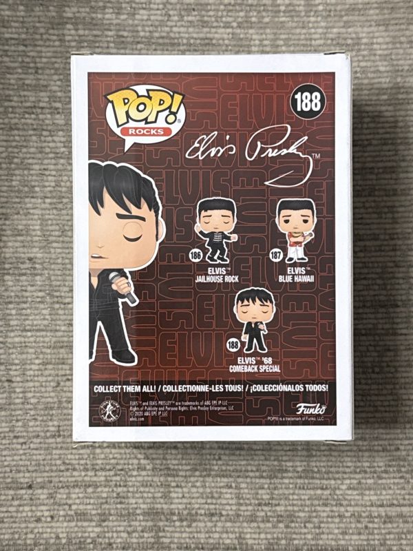 Funko Pop! Rocks Elvis Presley ‘68 Comeback Special #188 EE Excl Diamond Coll