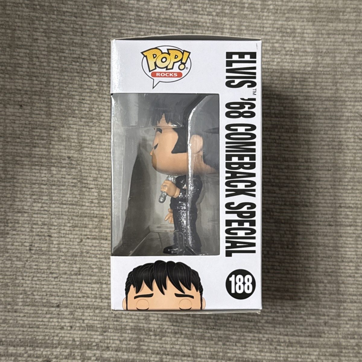 Funko Pop! Rocks Elvis Presley ‘68 Comeback Special #188 EE Excl Diamond Coll